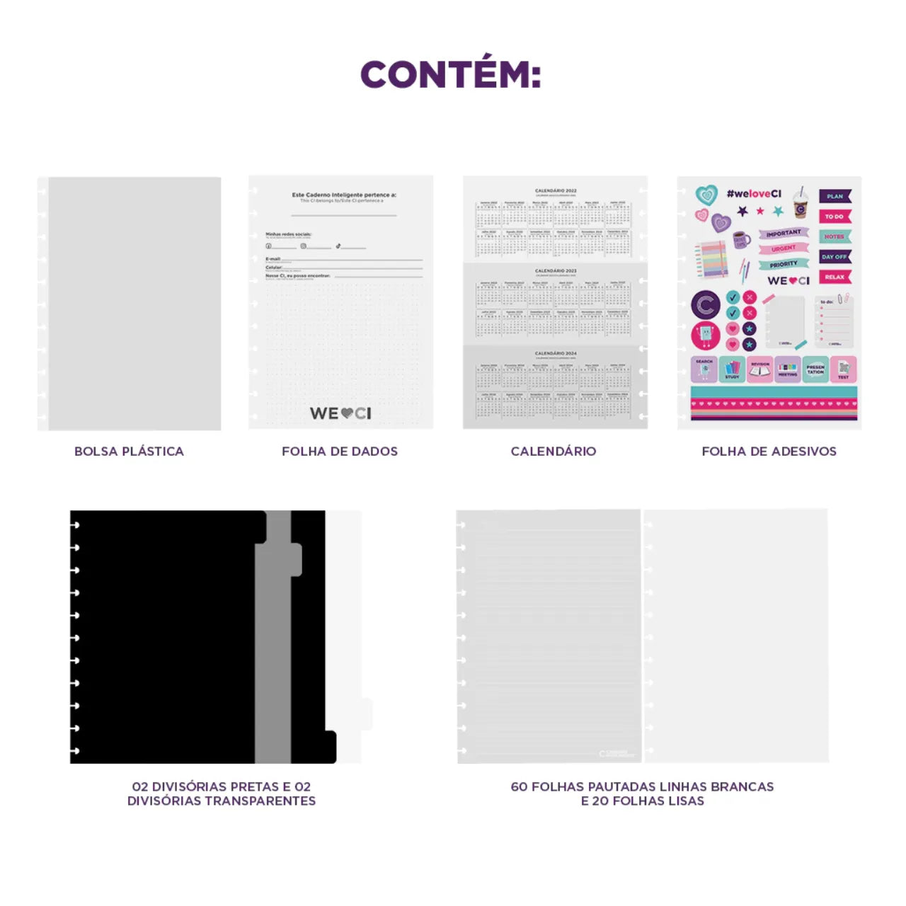 Caderno Inteligente Grande Caramelo