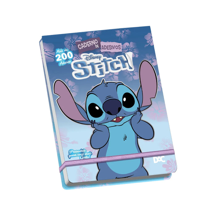 Caderno de Adesivos DAC 200 Adesivos 20 Folhas Stitch