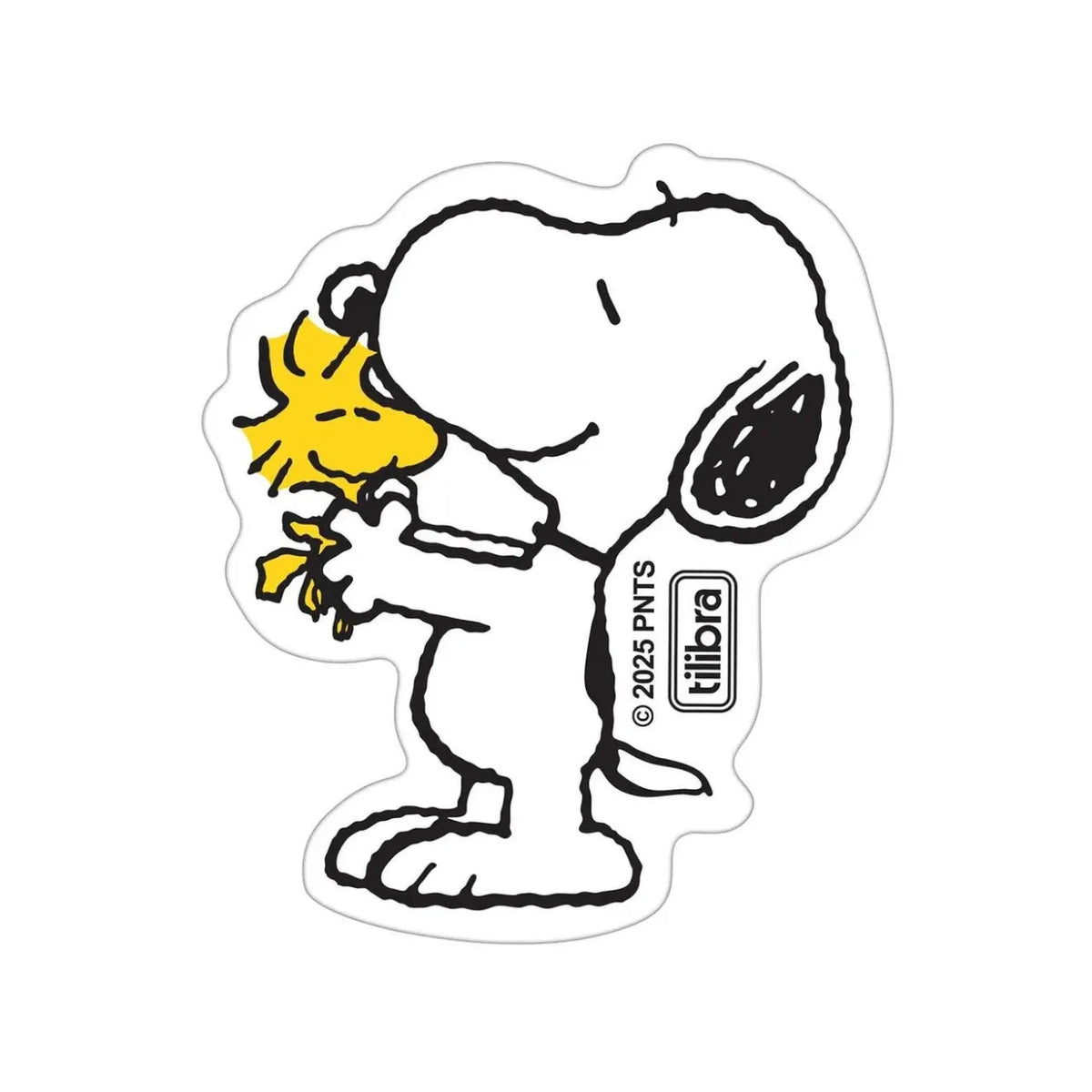 Borracha Goma Snoopy e Woodstock Tilibra Branca