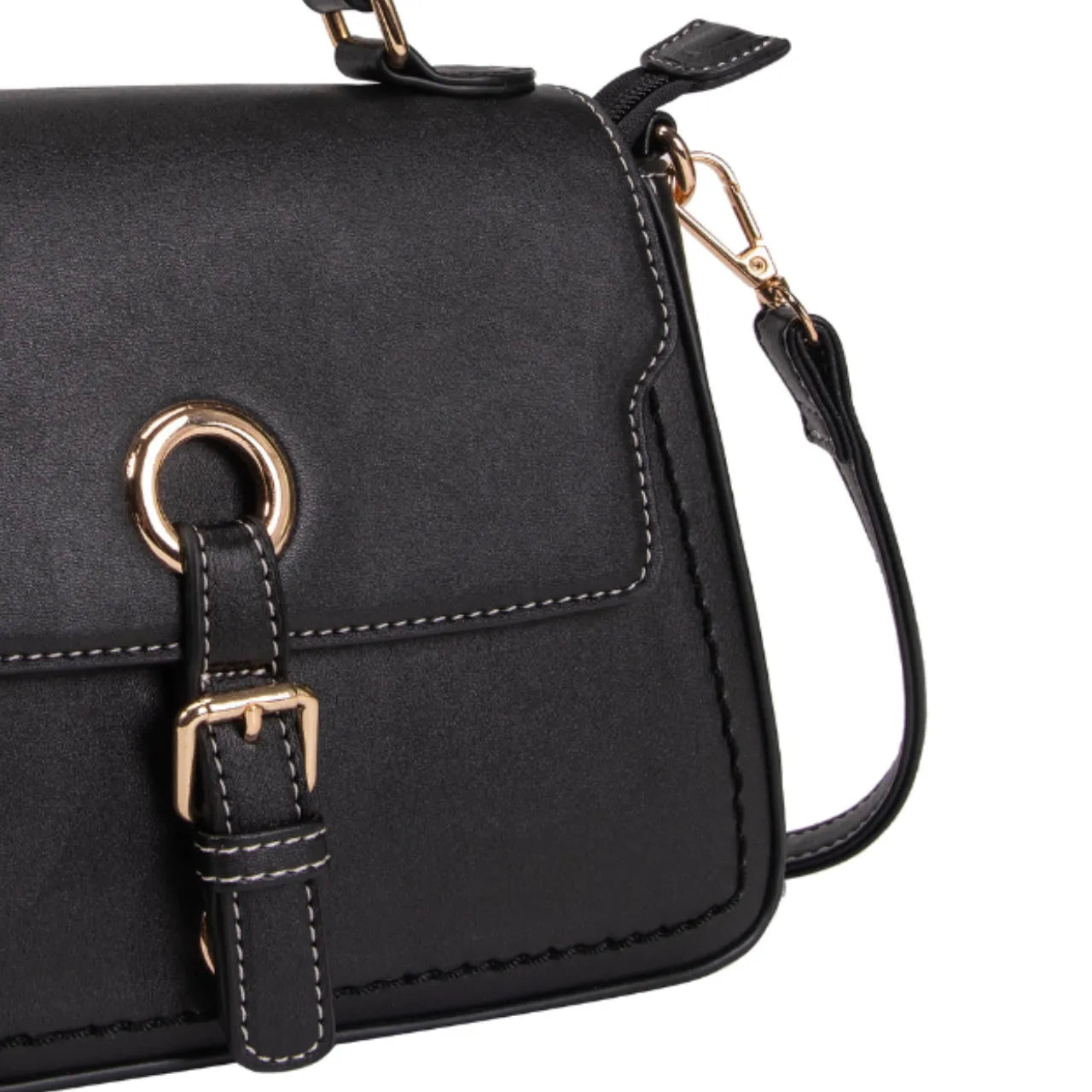 Bolsa Feminina Alice Palucci Preta Transversal Elegante
