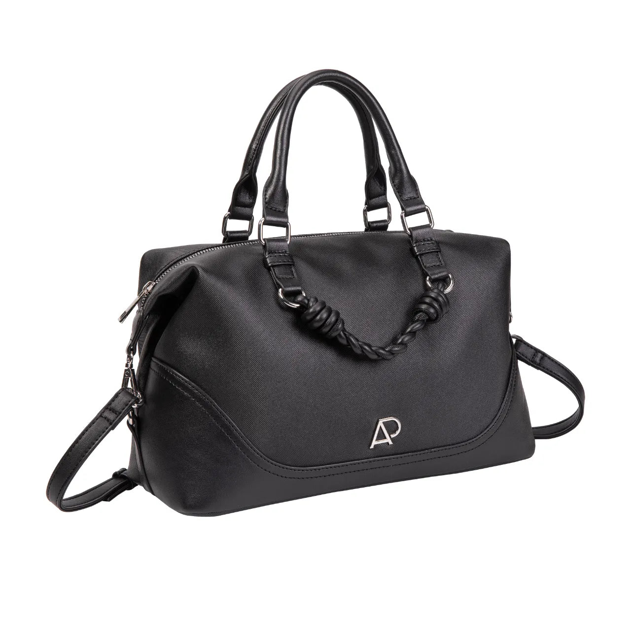 Bolsa Feminina Alice Palucci Preta Transversal Moderna