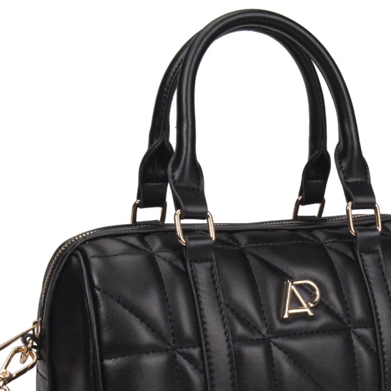 Bolsa Baú Feminina Preta Matelassê Alice Palucci
