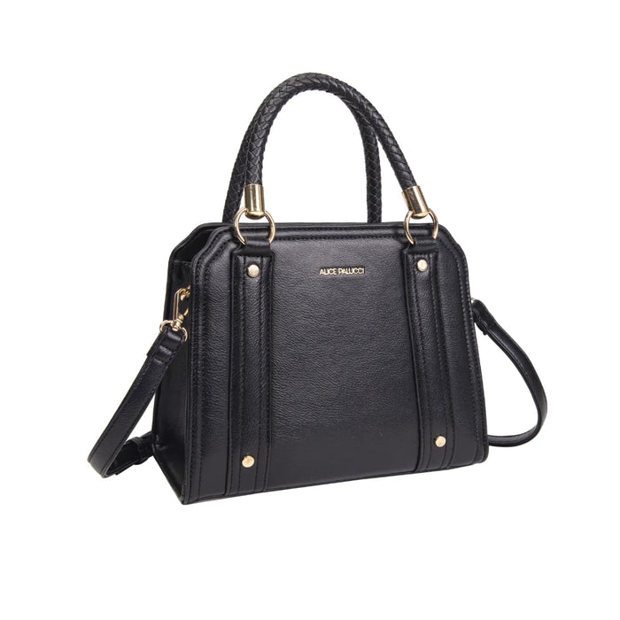 Bolsa Feminina Alice Palucci Preta Alça Trançada