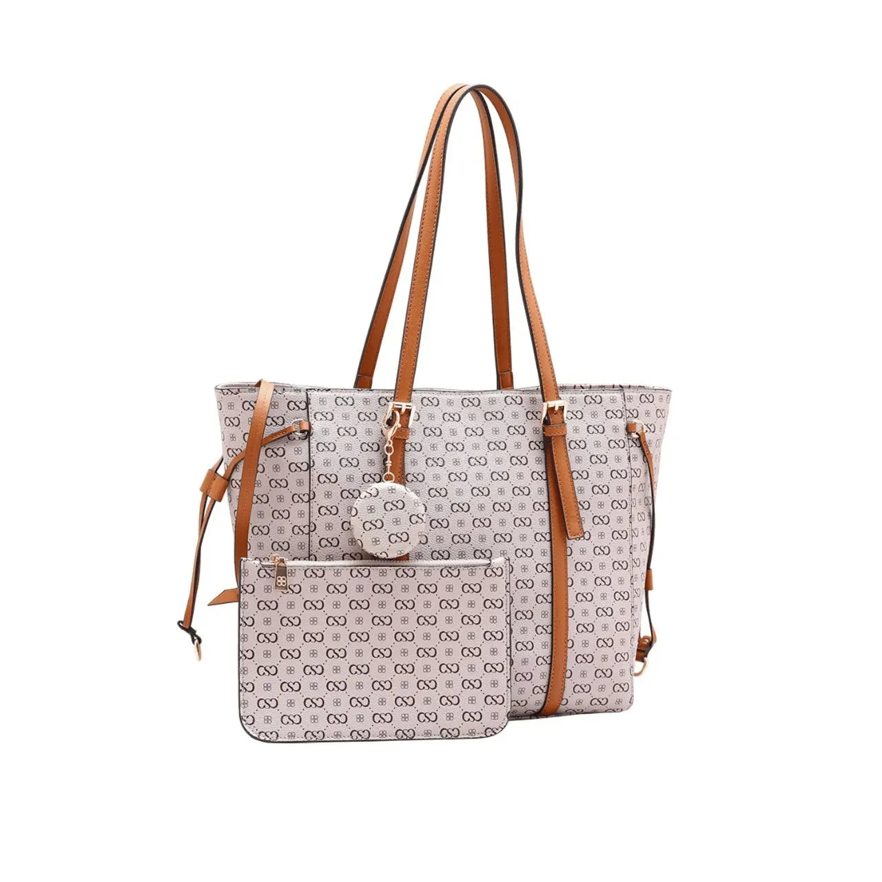 Bolsa Feminina Chenson Monograma Bege