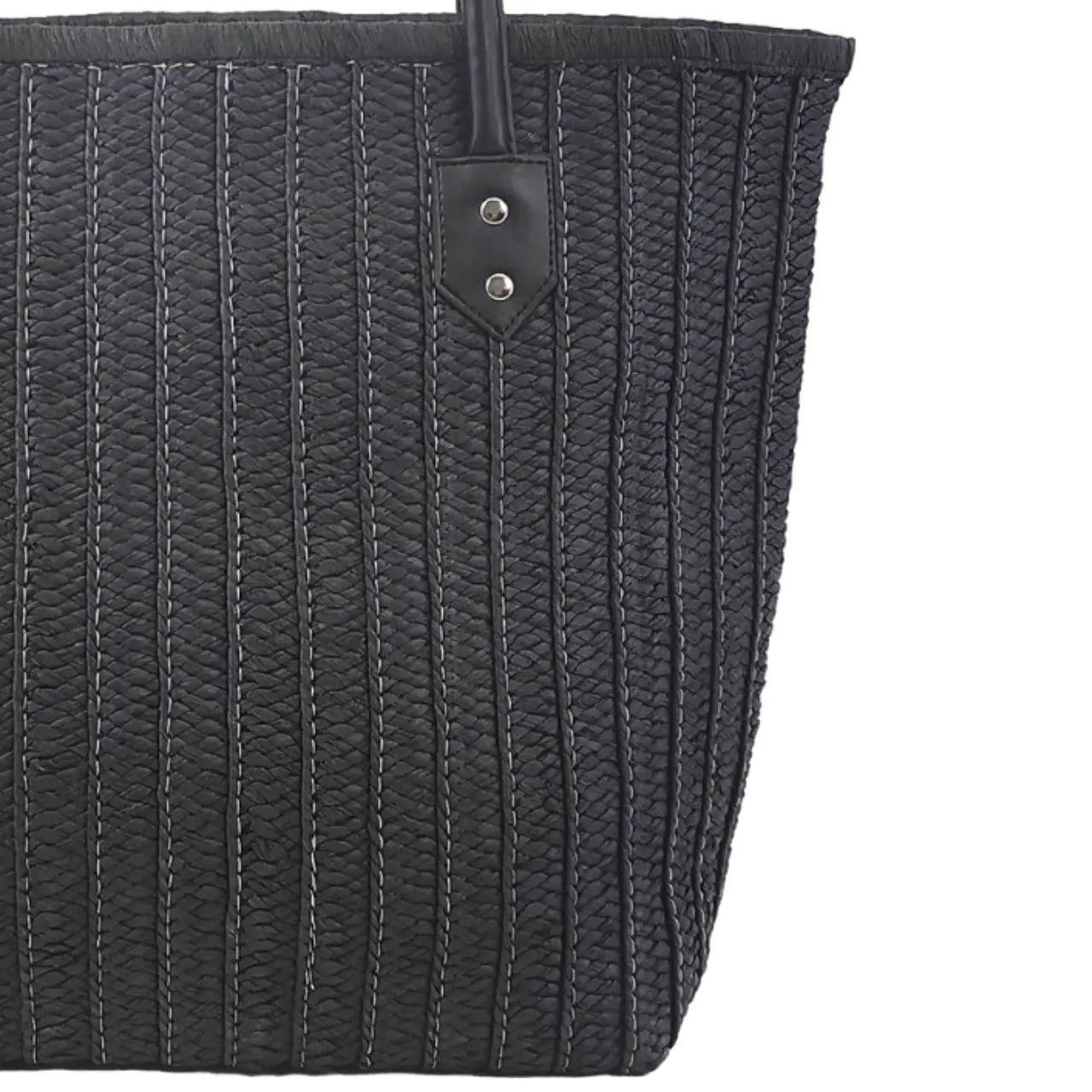Bolsa de Palha Feminina Preta Alice Palucci