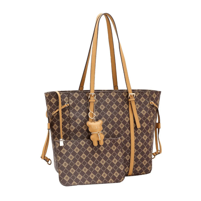 Bolsa Feminina Chenson Shopper Café Com Necessaire