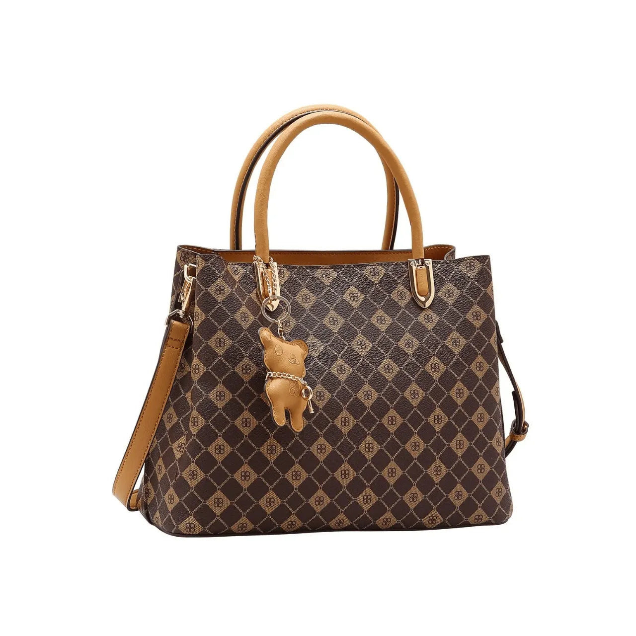 Bolsa Feminina Chenson Monograma Café Média