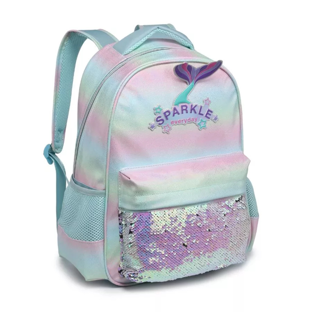 Mochila de Costas Verde Nova Rio Escolar Resistente com Bolsos Laterais