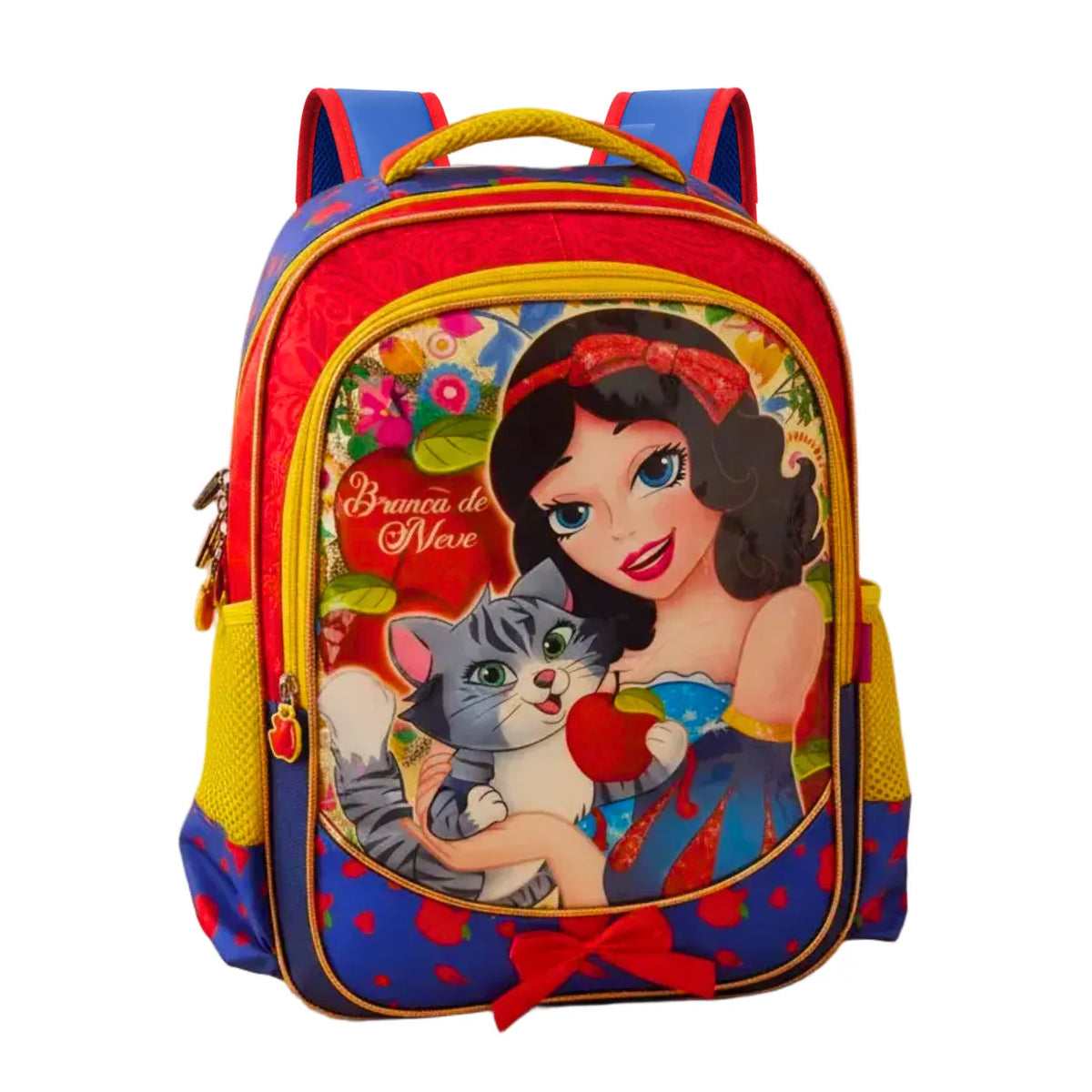 Mochila de Costas Branca de Neve Vermelha Infantil
