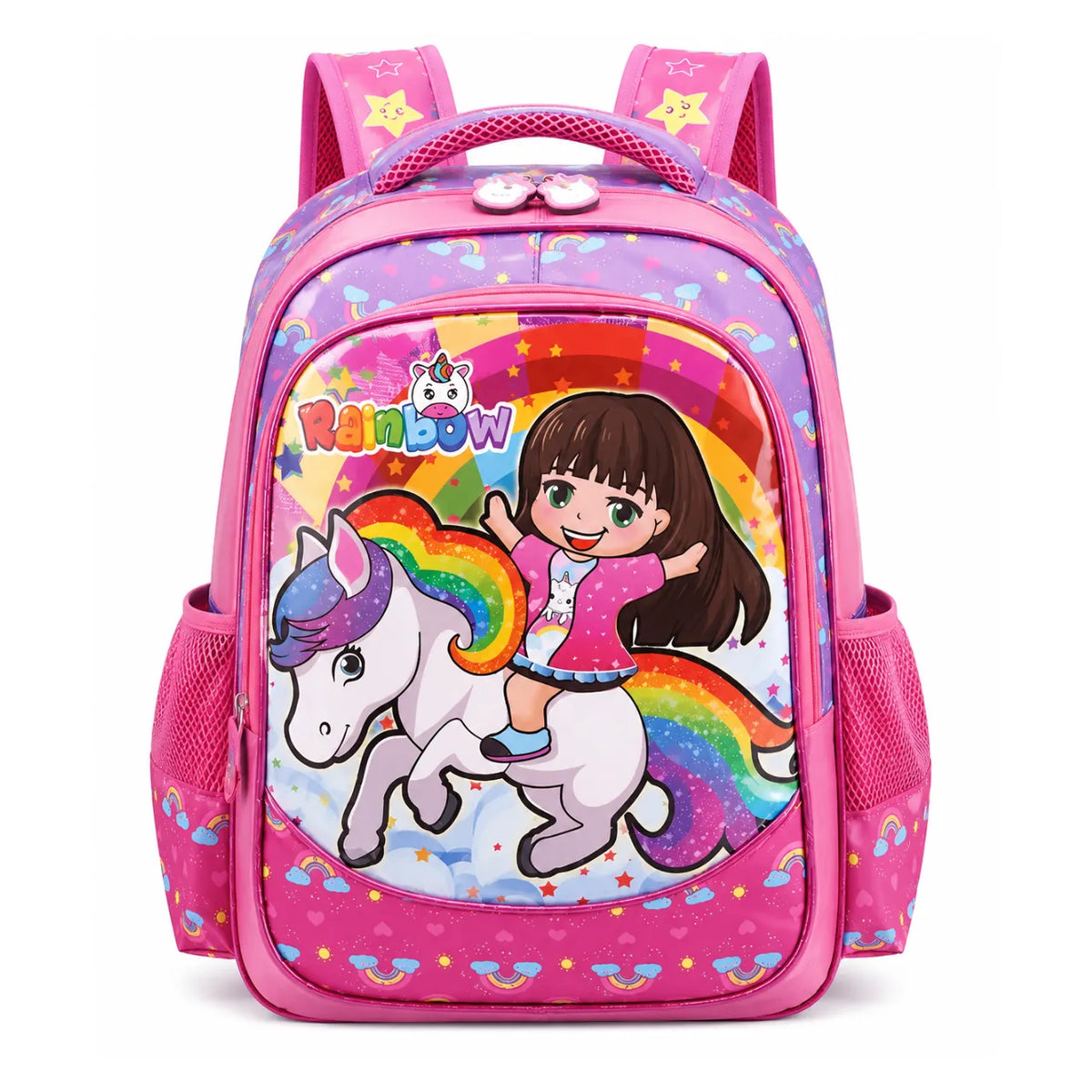 Mochila de Costas Unicórnio Rosa Infantil Ponto Verde