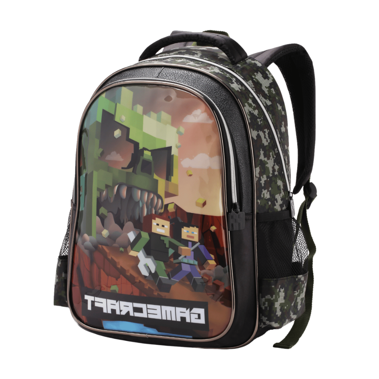 Mochila de Costas Gamecraft Preta Infantil Denlex