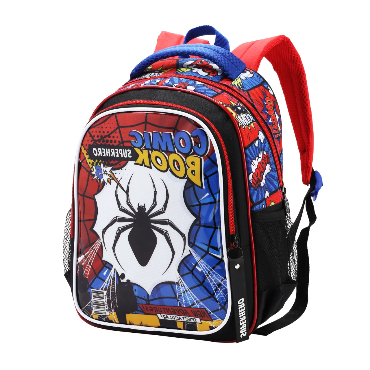 Mochila de Costas Super Hero Vermelho e Azul Infantil Denlex