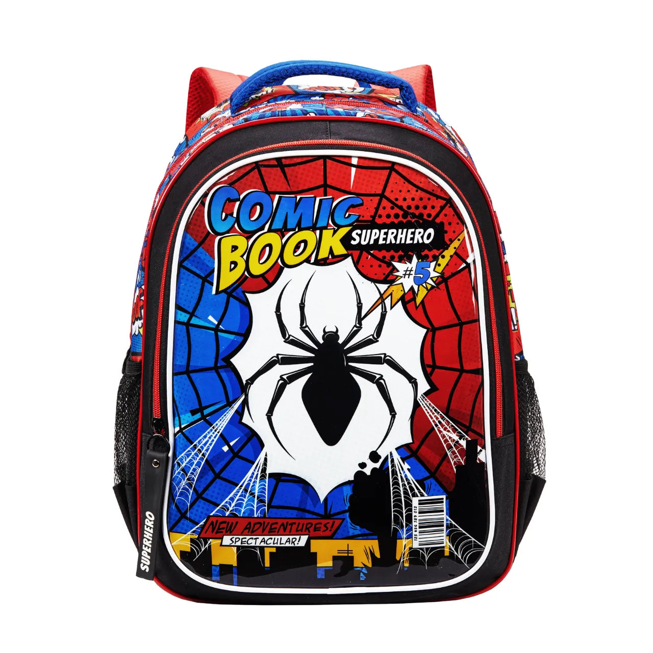 Mochila de Costas Super Hero Vermelho e Azul Infantil Denlex