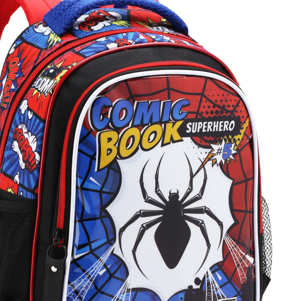 Mochila de Costas Super Hero Vermelho e Azul Infantil Denlex
