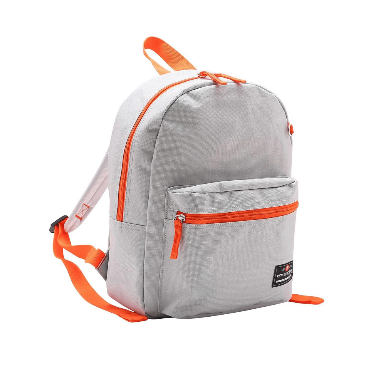 Mochila de Costas Baby Republic Vix Cinza e Laranja