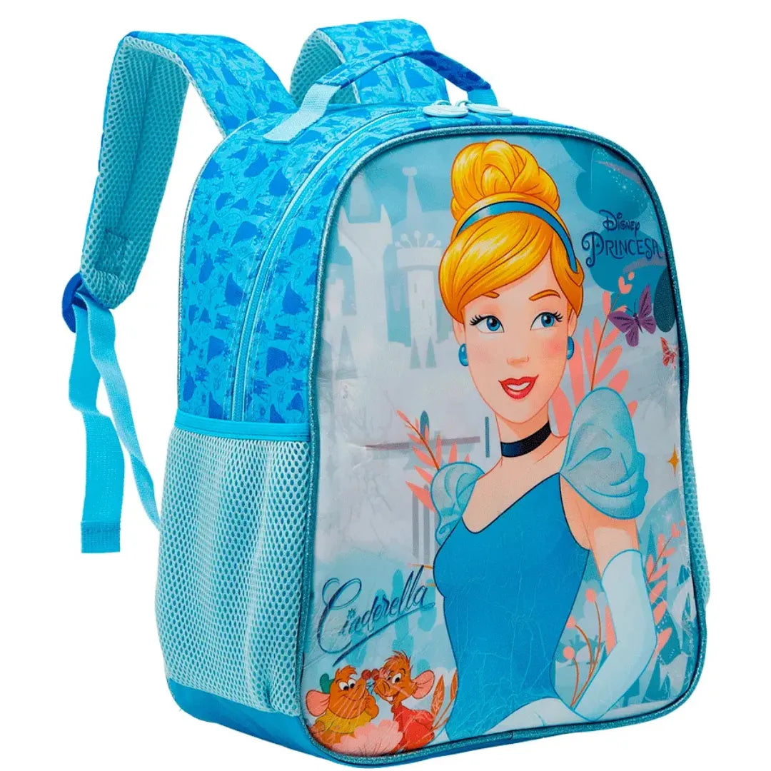 Mochila de Costas Cinderella Xeryus Infantil Escolar com Bolsos Laterais