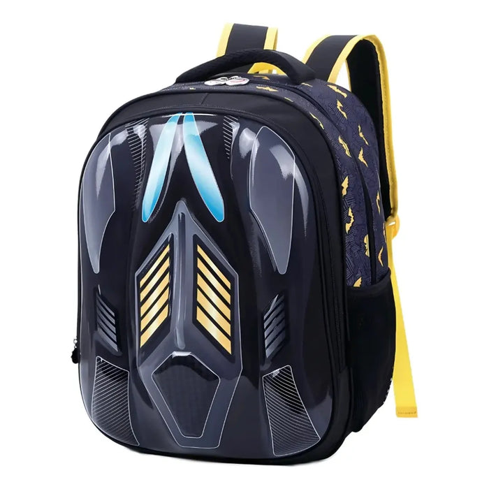 Mochila de Costas Escolar 3D Preta Infantil Ponto Verde