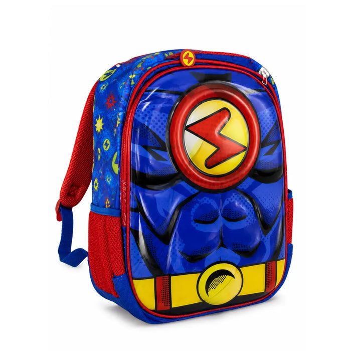 Mochila de Costas 3D Super-Herói Ponto Verde Infantil Escolar
