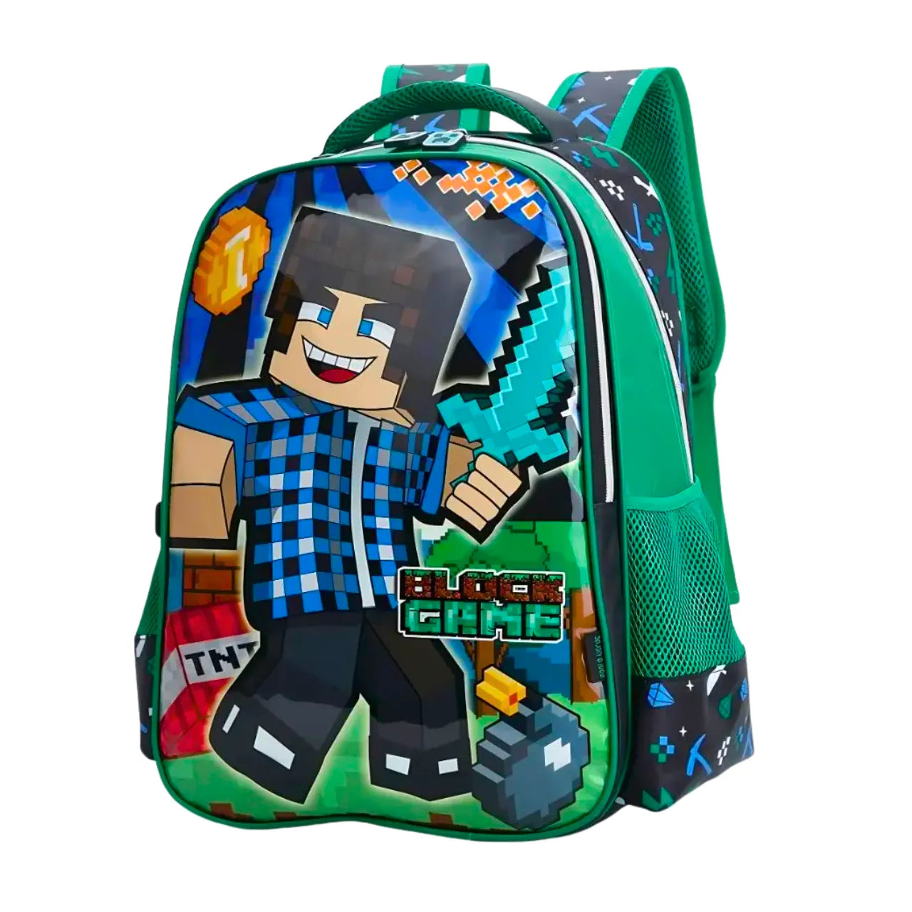 Mochila de Costas Game Pixel Aventura Infantil