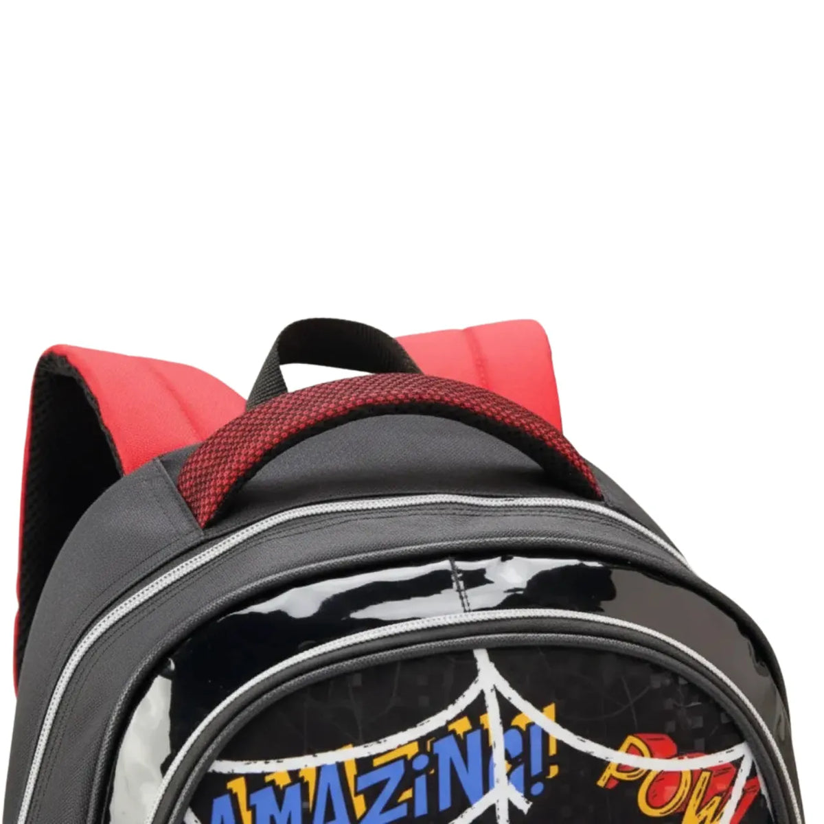 Mochila de Costas Aranha Comic Preta Infantil Denlex