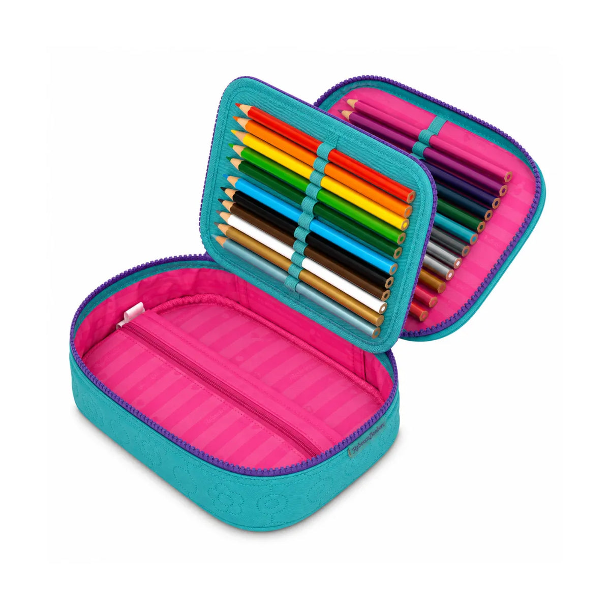 Estojo Box Verde com Ziper Roxo Rebecca Bonbon Clio