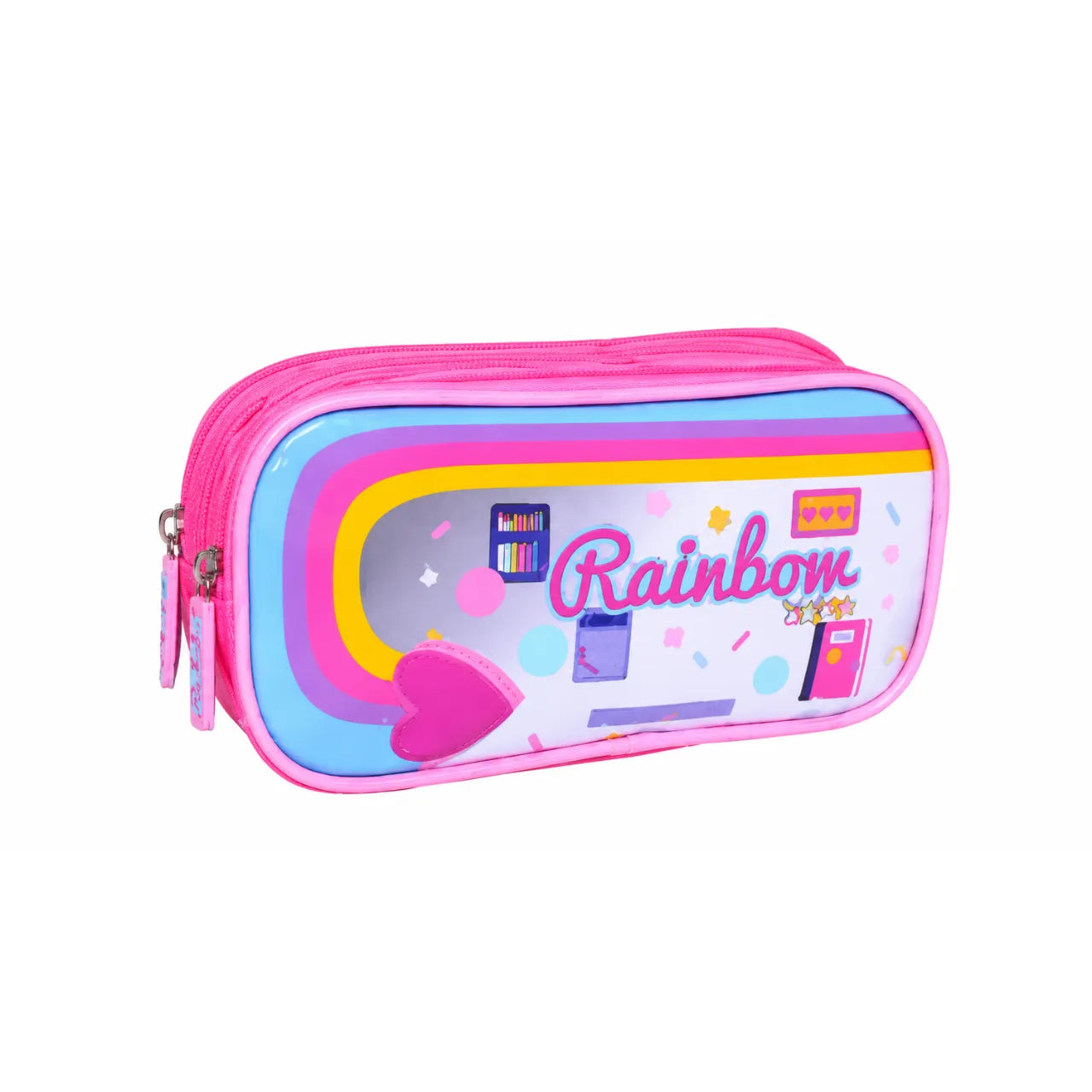 Kit Mochila de Rodinha Feminina Rosa Yepp com Lancheira e Estojo