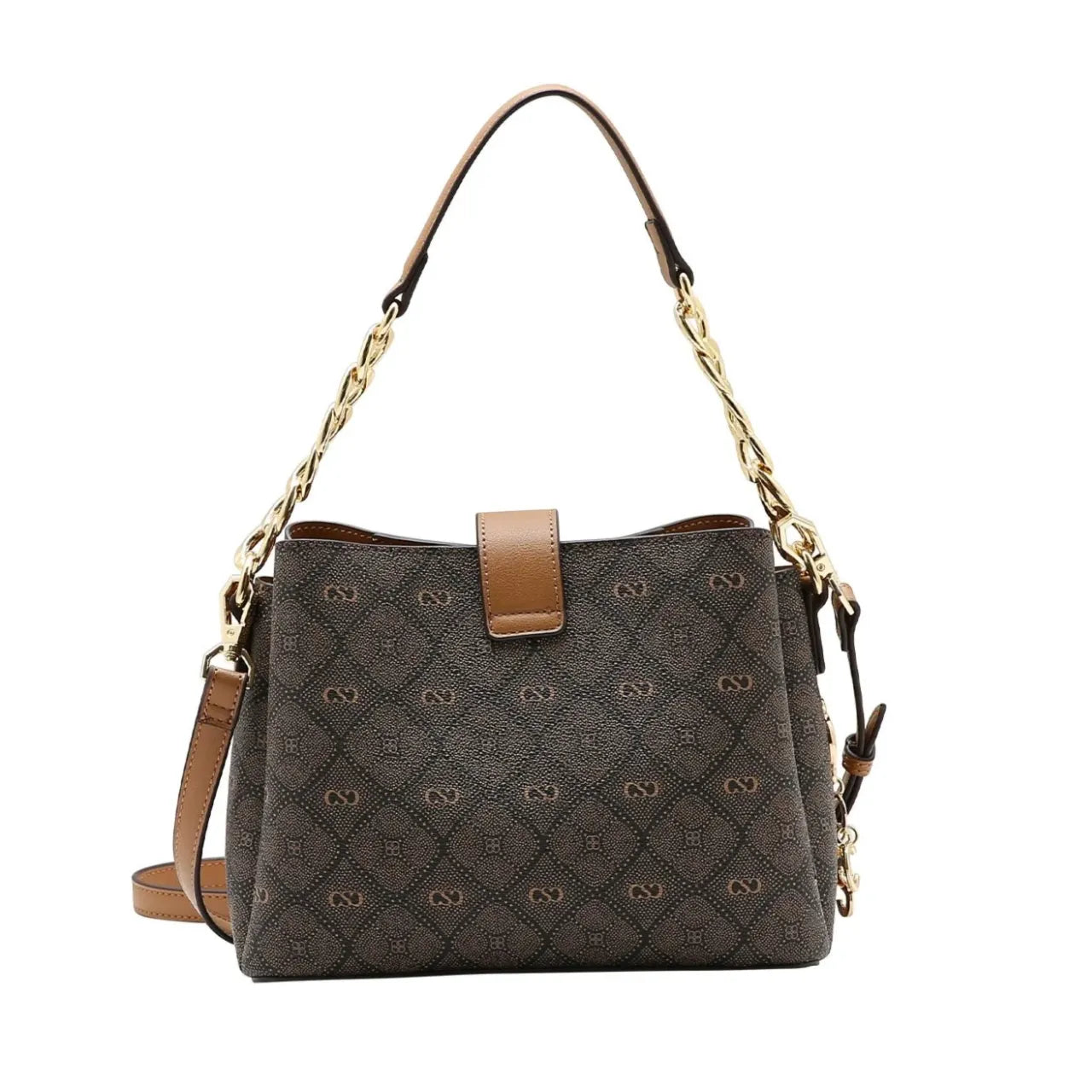 Bolsa Feminina Chenson Monograma Pontilhado Café
