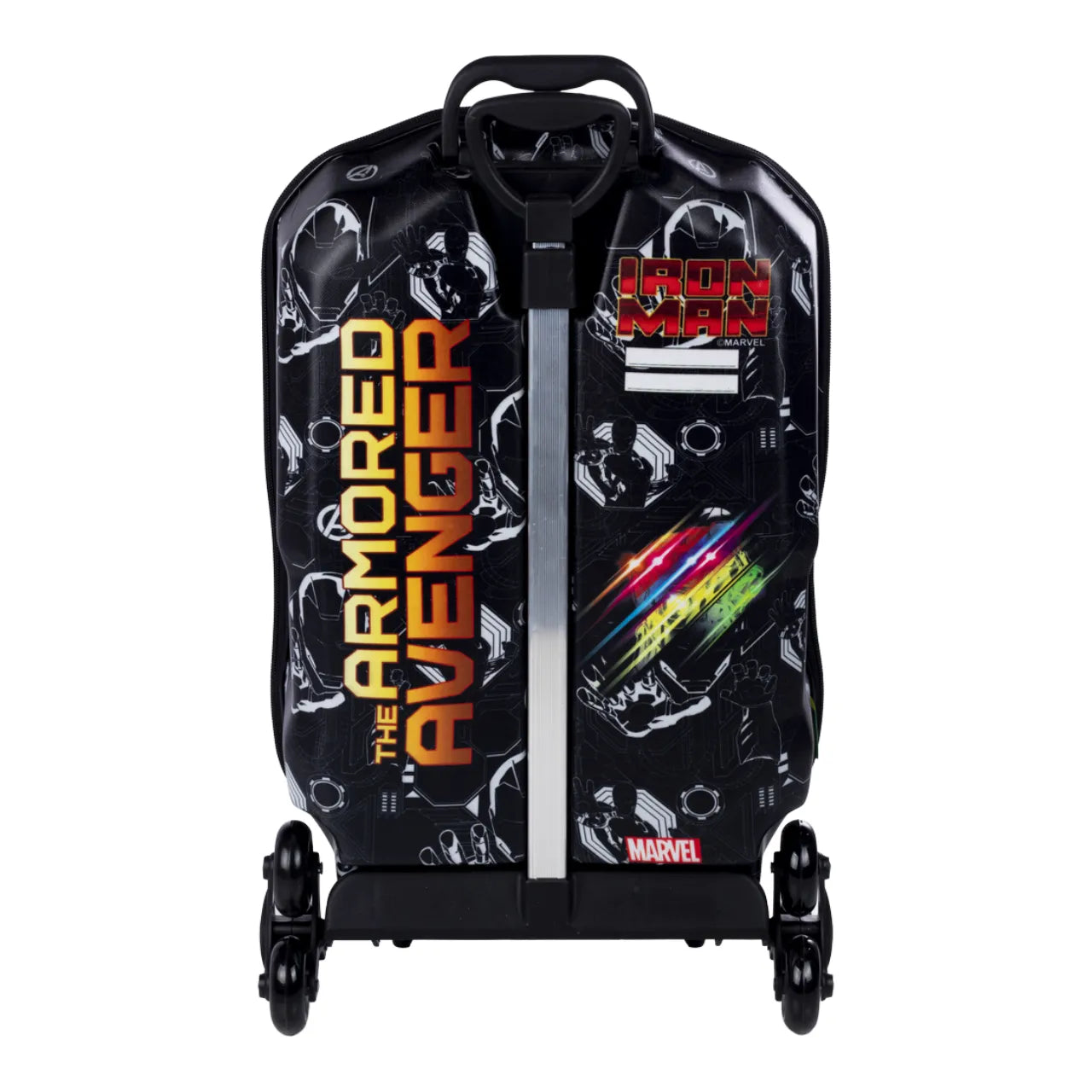 Kit Mochila Rodinha Homem de Ferro Infantil Avengers 3D