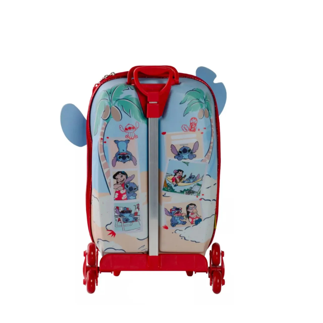 Kit Mochila Rodinha Infantil Stitch Praia 3D com Lancheira