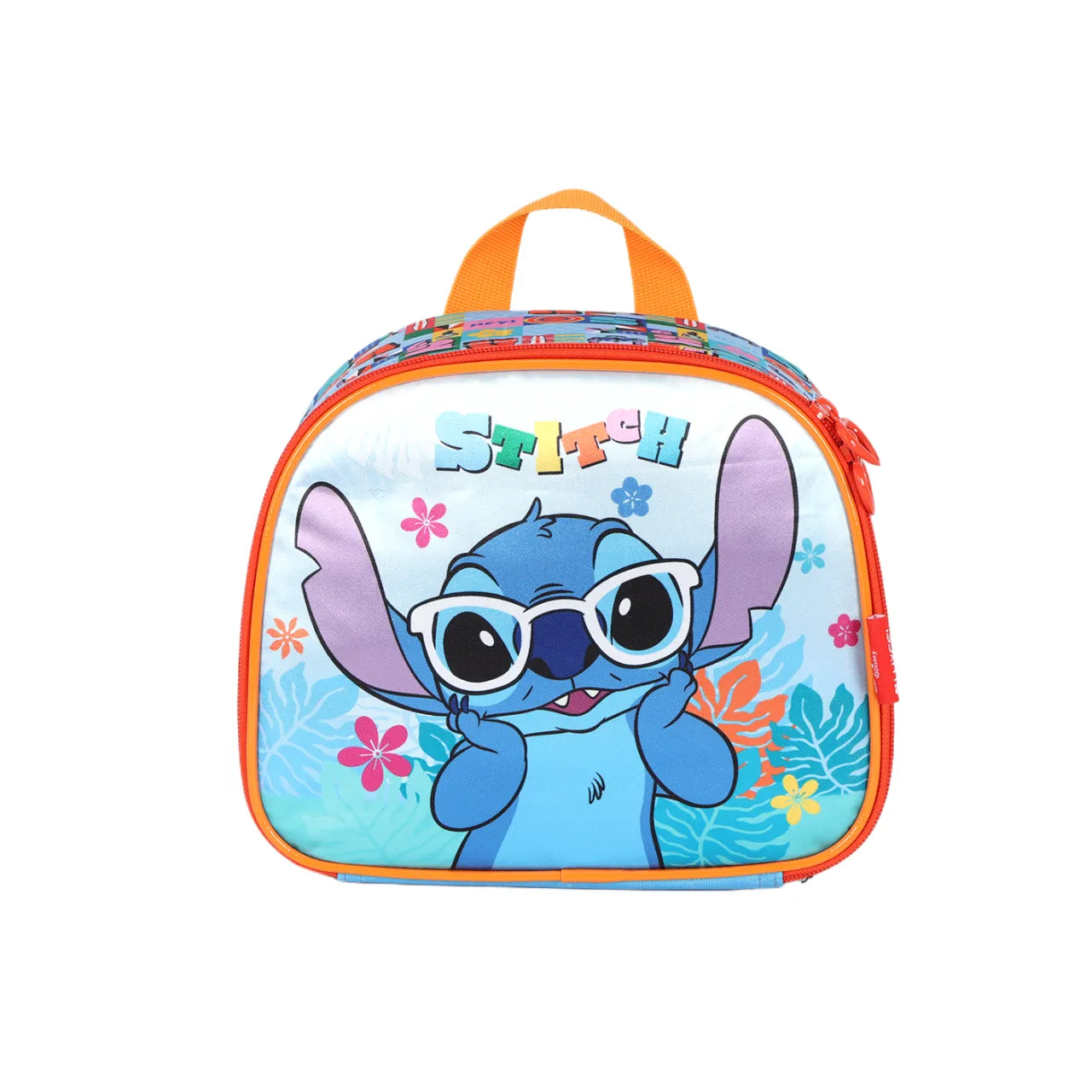Kit Mochila Rodinha Stitch Tropical com Lancheira e Estojo