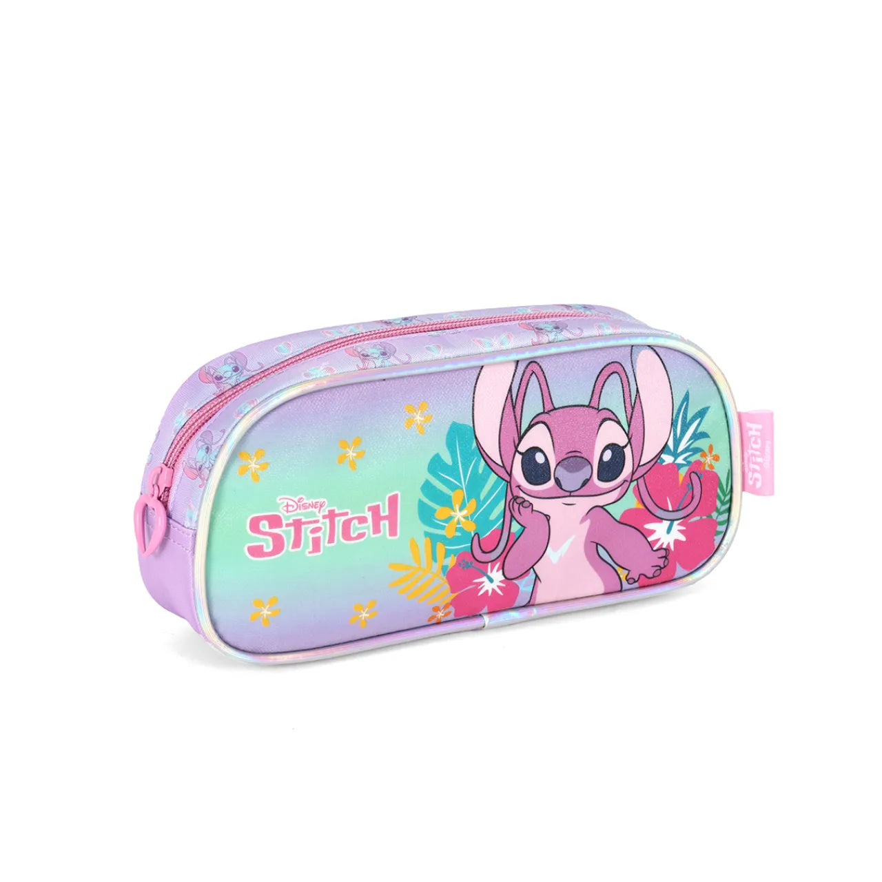 Kit Mochila Rodinha Stitch Angel com Lancheira e Estojo
