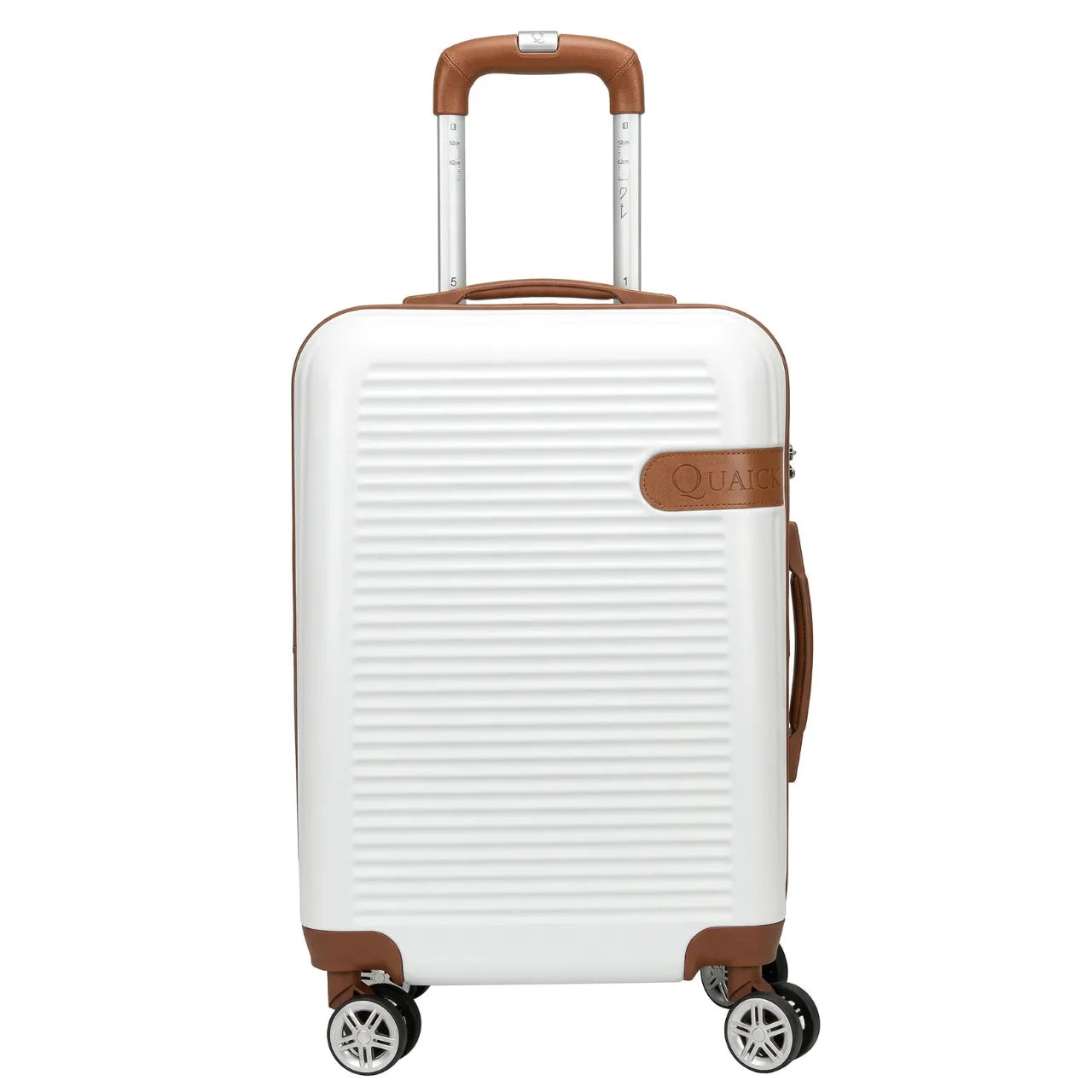 Kit Mala de Bordo 10kg e Frasqueira Qualis Policarbonato Rodas 360° Branca