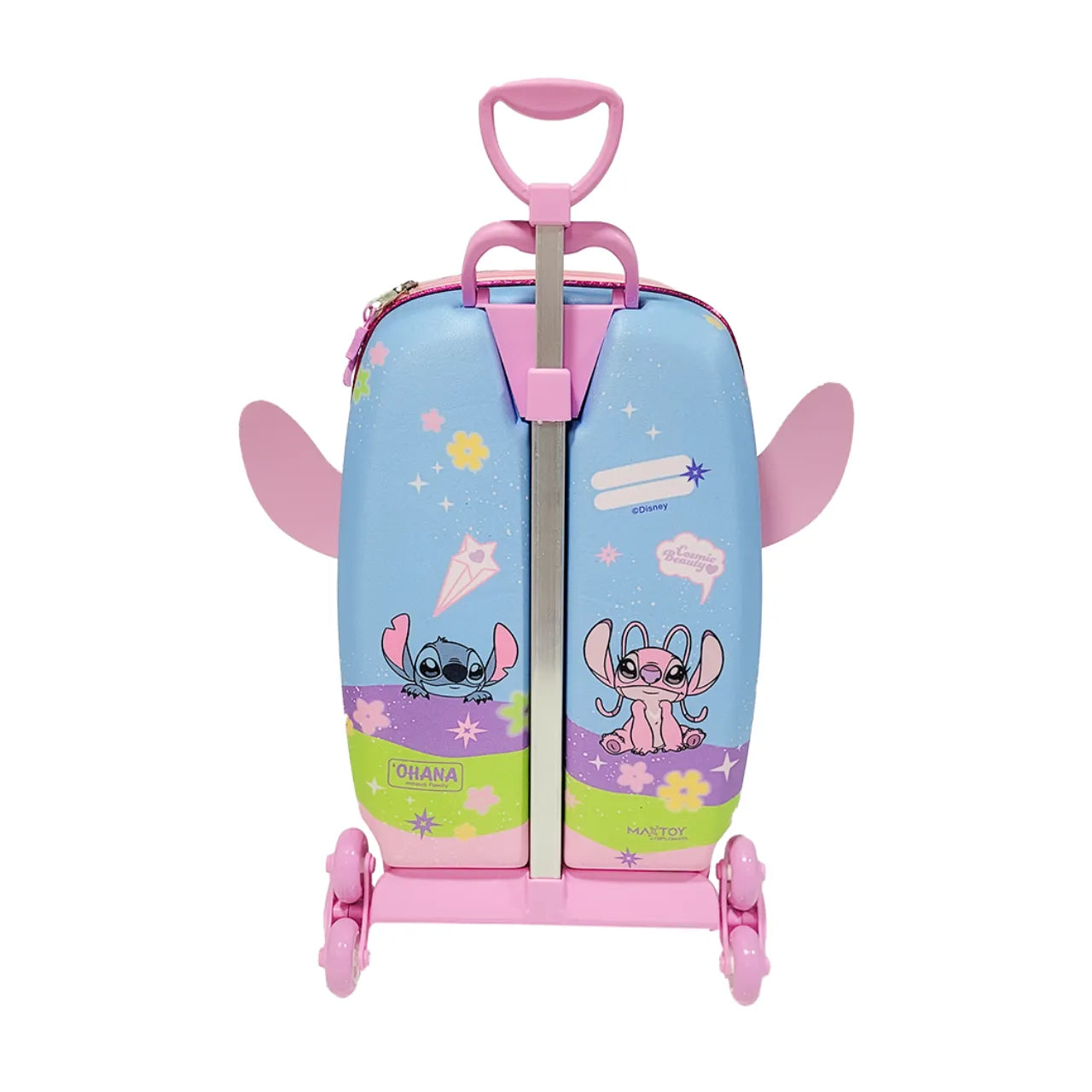 Kit Mochila de Rodinha Angel Azul Infantil com Lancheira