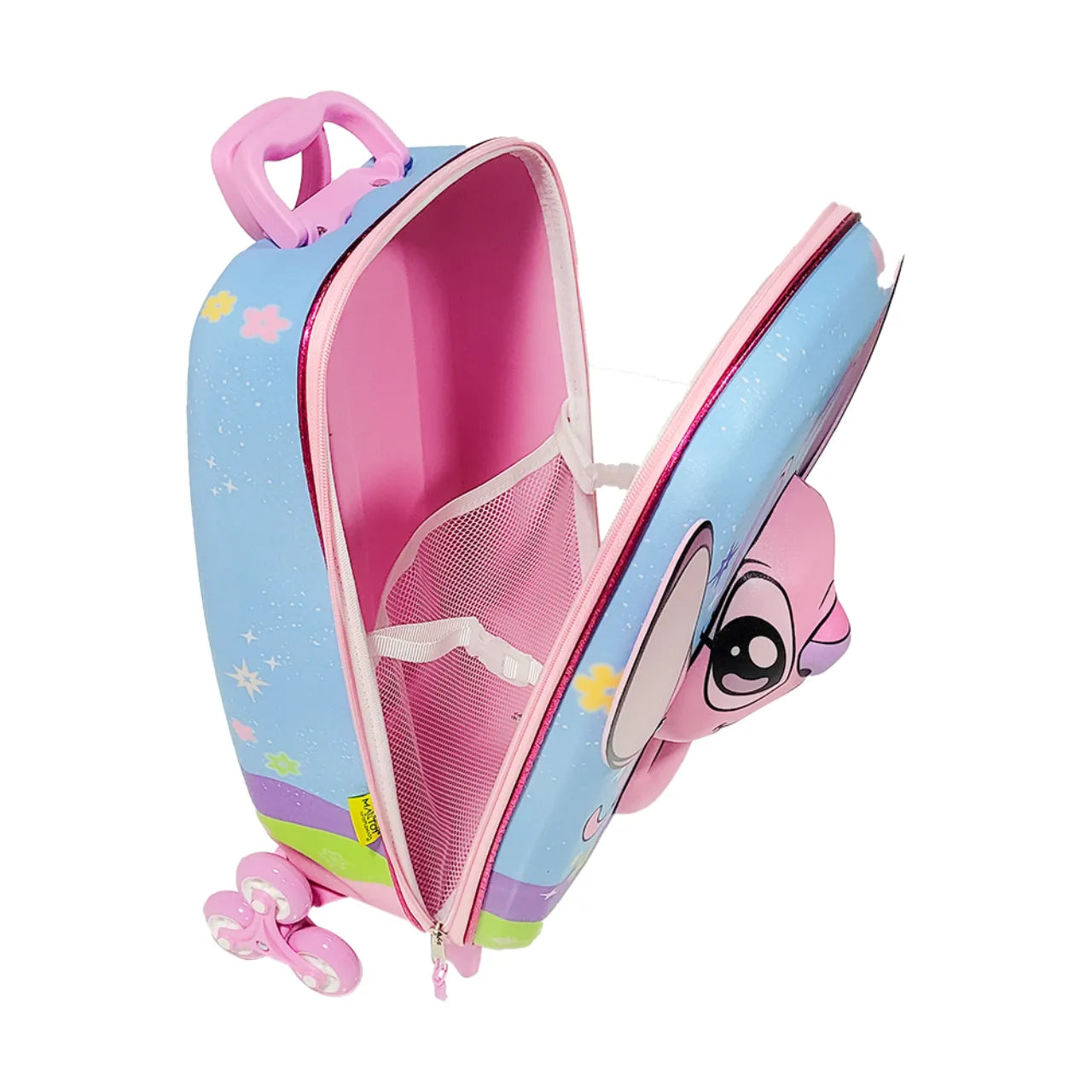 Kit Mochila de Rodinha Angel Azul Infantil com Lancheira