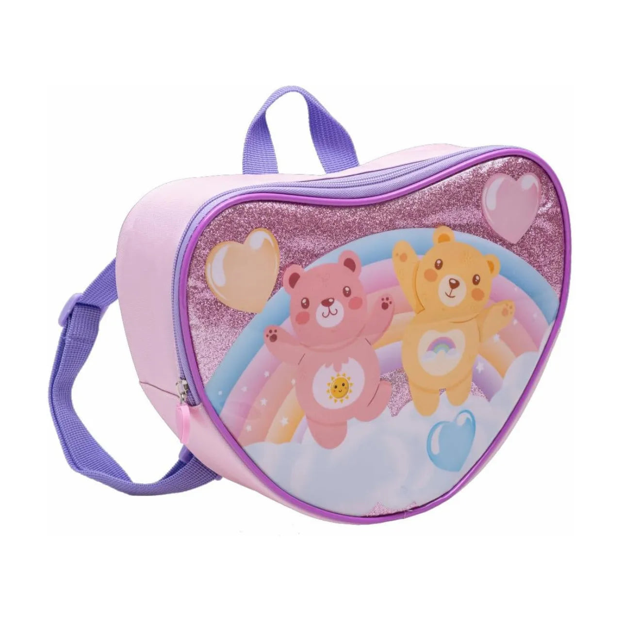 Kit Mochila Rodinha Ursinhos Roxa com Lancheira e Estojo