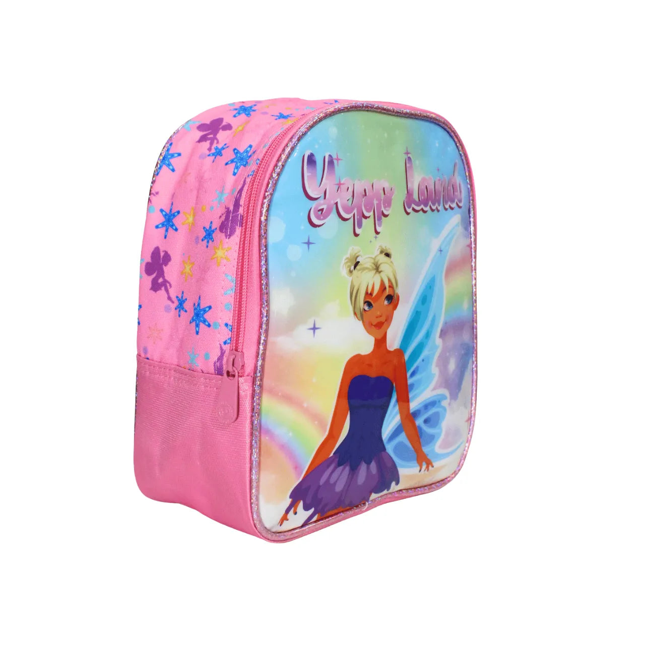 Kit Mochila Rodinha Fada Rosa com Lancheira e Estojo