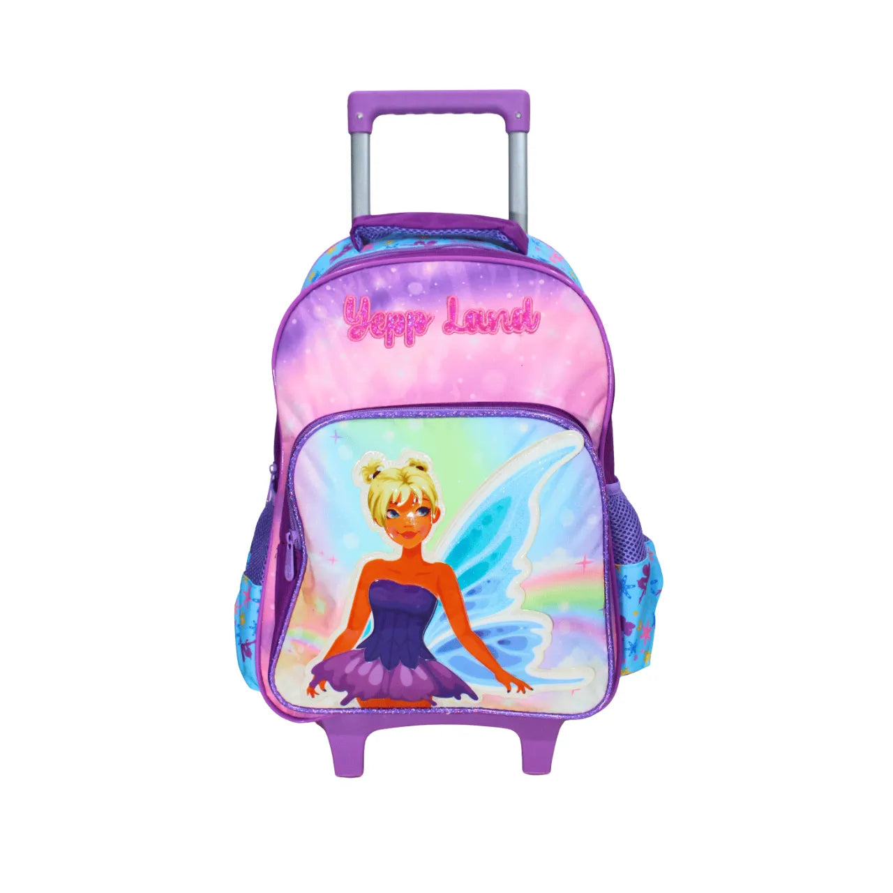 Kit Mochila Rodinha Fada Roxa com Lancheira e Estojo