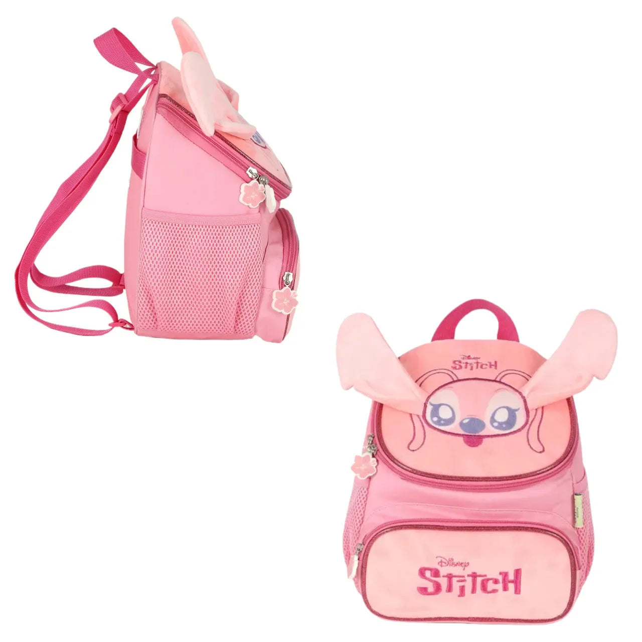 Kit Mochila de Rodas e Lancheira Stitch Rosa Luxcel
