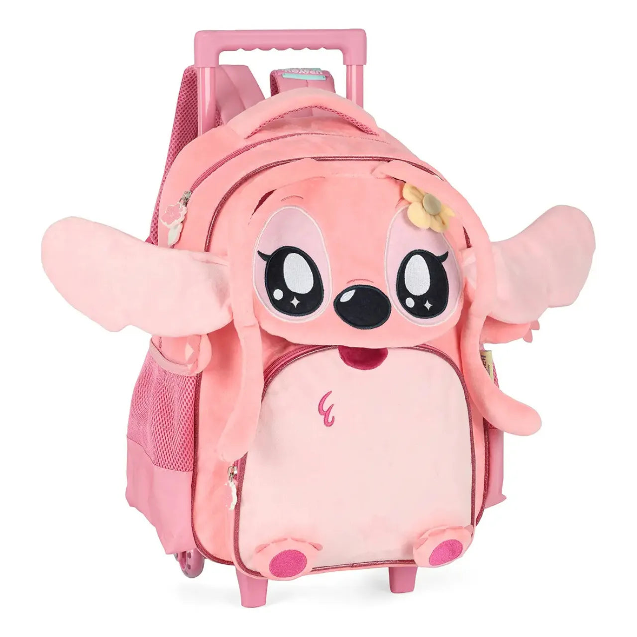 Kit Mochila de Rodas e Lancheira Stitch Rosa Luxcel