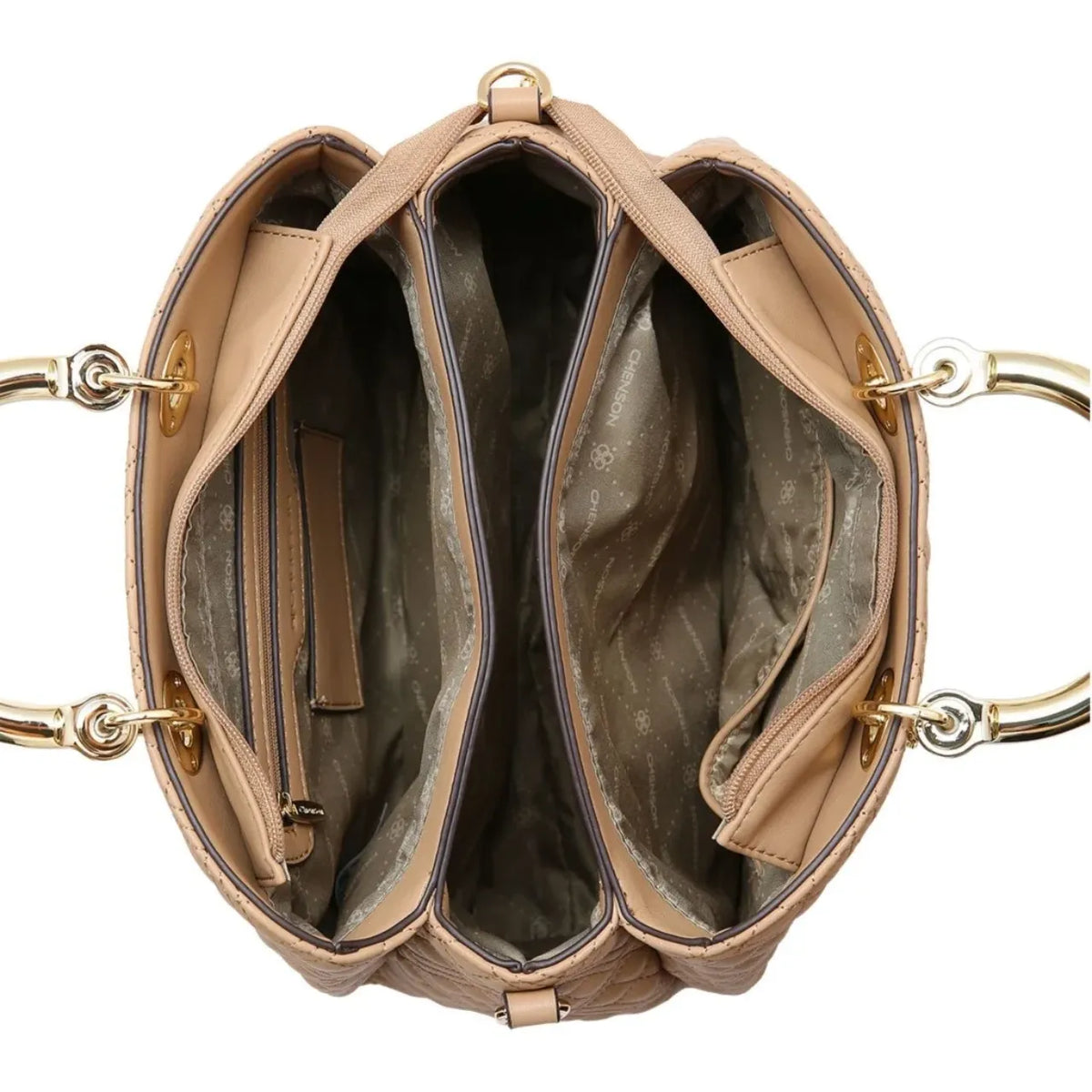 Bolsa Feminina Chenson Mão Matelassê Natural