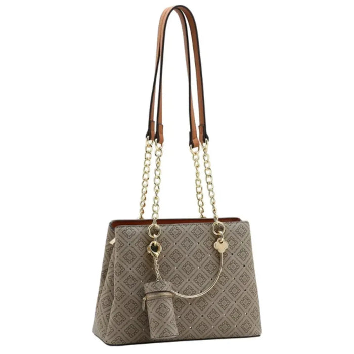 Bolsa Feminina Chenson Monograma Luxo Natural