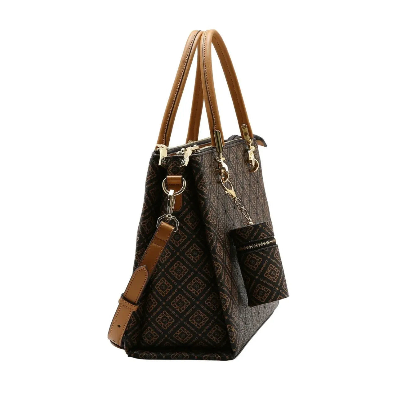 Bolsa Feminina Chenson Monograma Luxo Café