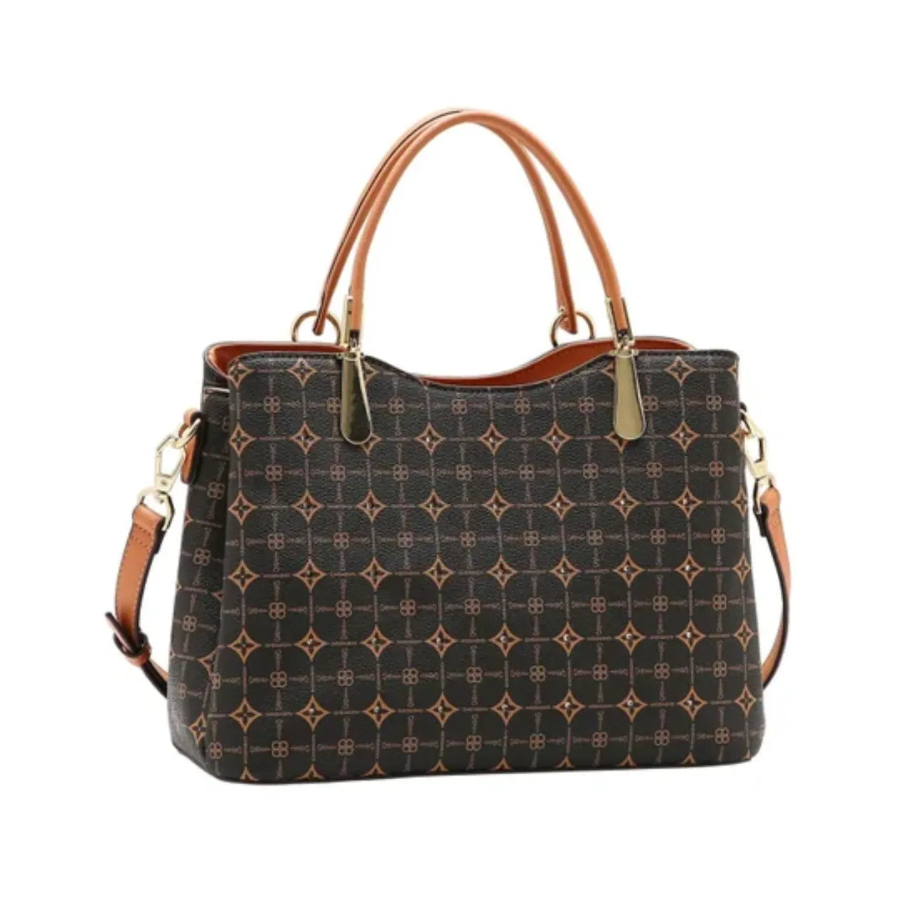 Bolsa Feminina Chenson Mão Monograma Delicado Café