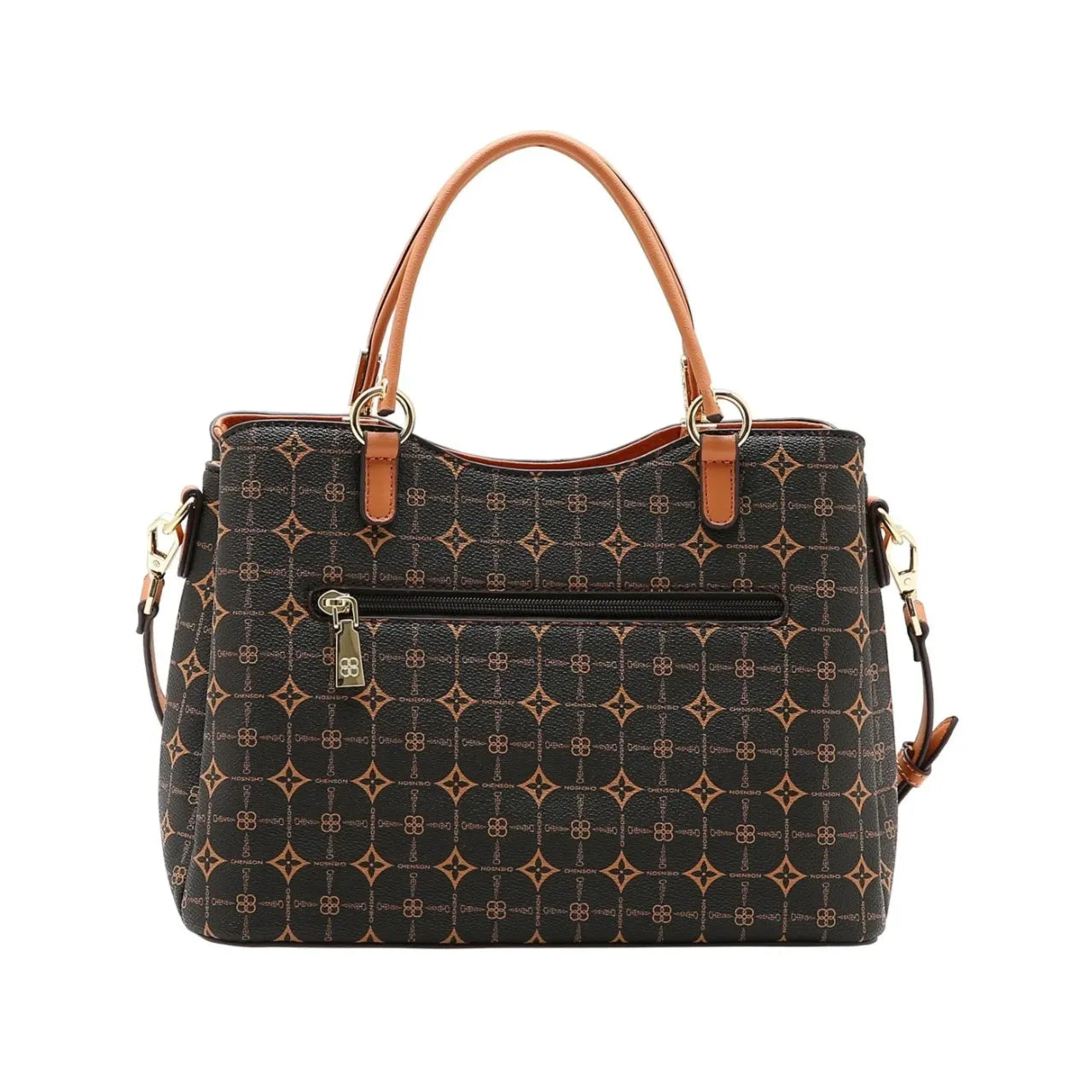 Bolsa Feminina Chenson Mão Monograma Delicado Café