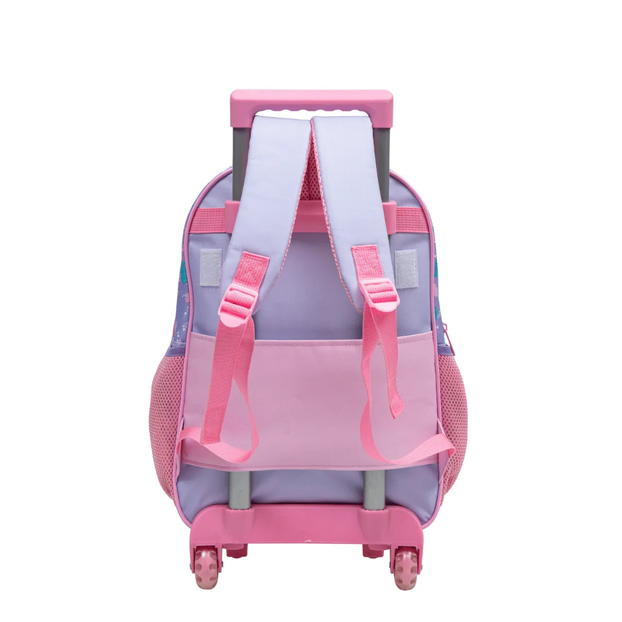 Kit Mochila de Rodinhas Sereia Feminina Lilás Yepp com Lancheira e Estojo