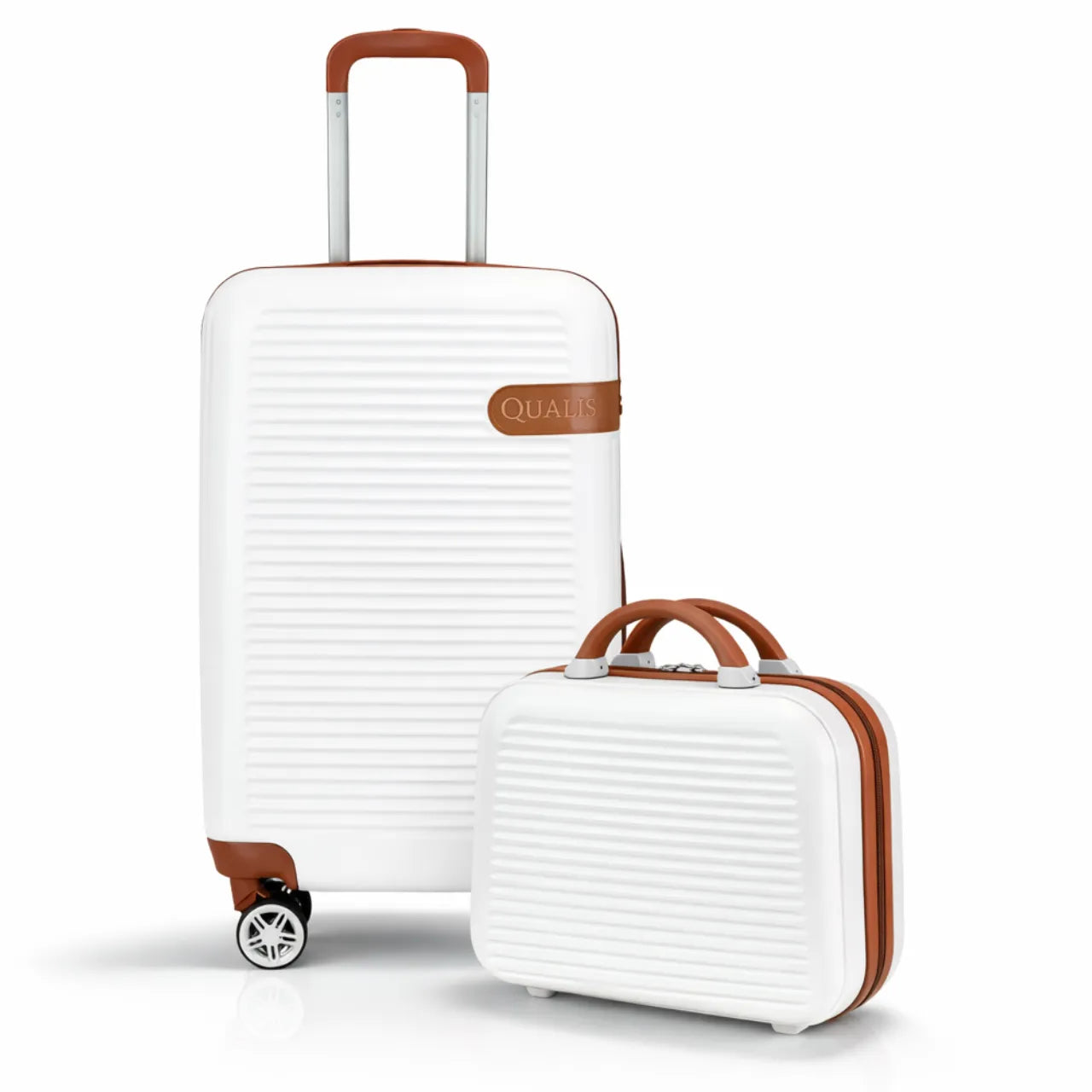 Kit Mala de Viagem 23kg e Frasqueira Policarbonato Branca
