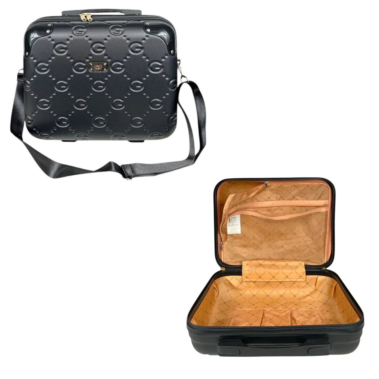 Kit Mala de Bordo 10kg Gash Preta com Frasqueira
