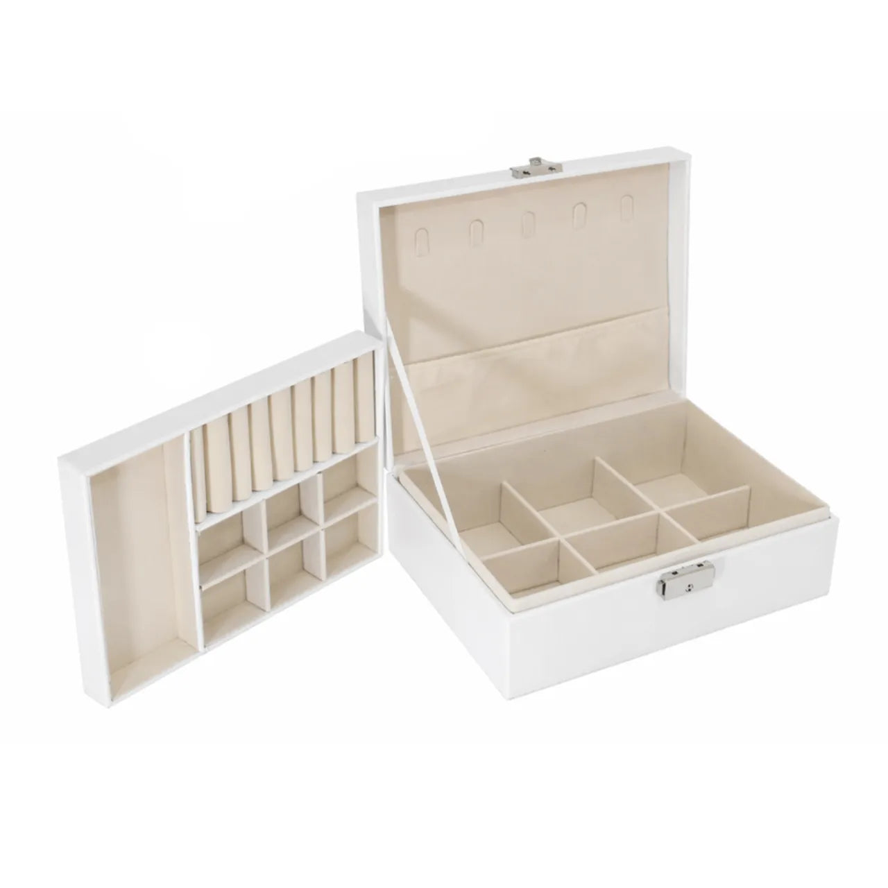Porta Joias Iris Basic Branco com Chave
