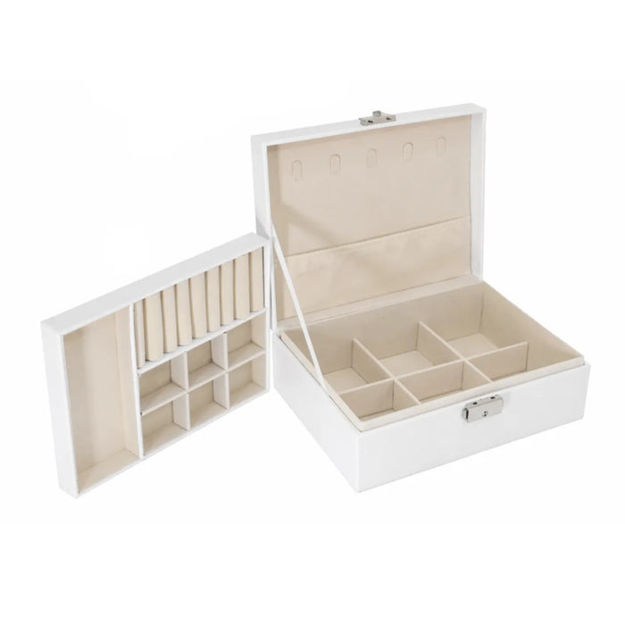 Porta Joias Iris Basic Branco com Chave