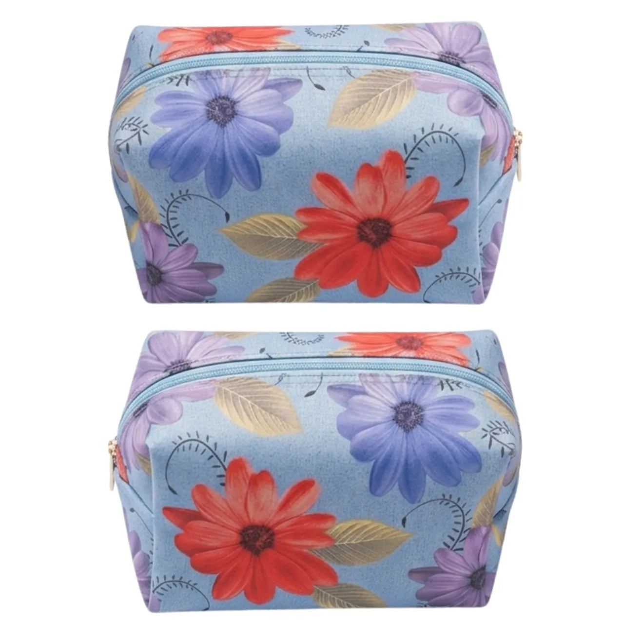 Kit Necessaire 4 Peças Floral Organizador